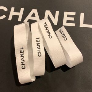 Chanel white ribbon